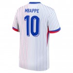 Günstige Fußballtrikots Frankreich Mbappé 10 Auswärtstrikot EURO 2024 Kurzarm